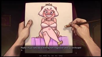 My Pig Princess [ Hentai Game PornPlay ] Ep.17 she undress while I paint her like one of my french girls